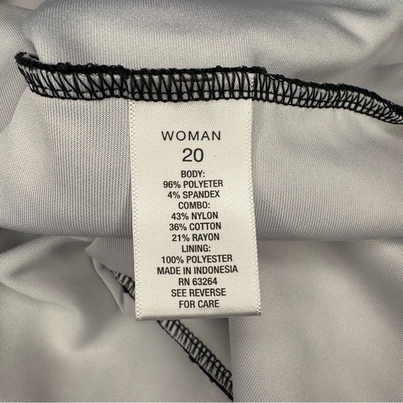 Roz & Ali Lace and Floral Sleeveless Fit & Flare Dress Red Pink Plus Size 20 - Picture 11 of 11